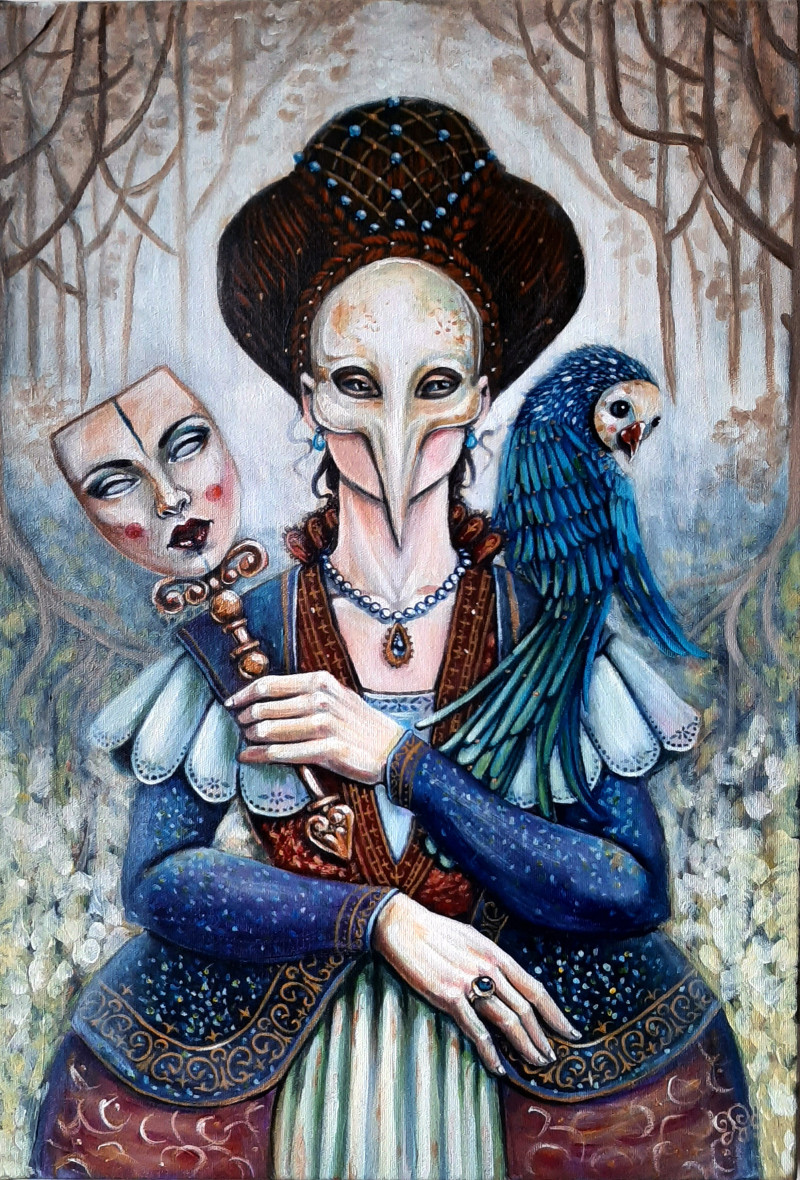 Julija Fokina tapytas paveikslas Kaukės, Išlaisvinta fantazija , paveikslai internetu