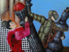 Lina Alchimavičienė tapytas paveikslas Šachmatų tango, Fantastiniai paveikslai , paveikslai internetu