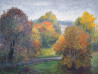 Autumn Landscape Through the Window I original painting by Aida Kačinskaitė. Landscapes
