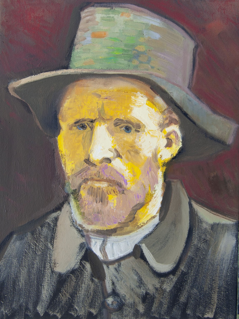 Vincent van Gogh original painting by Vidmantas Jažauskas. Portrait