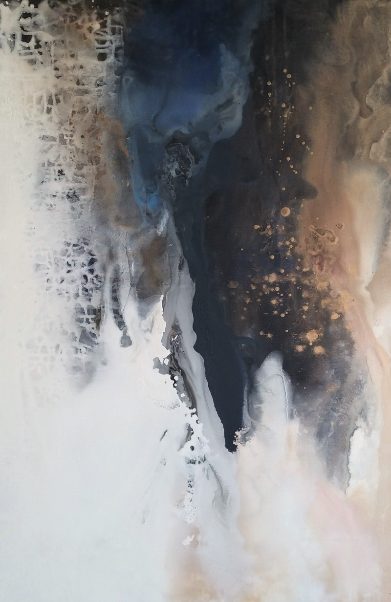 Dalia Kirkutienė tapytas paveikslas Nakties naktinis rūbas, Abstrakti tapyba , paveikslai internetu