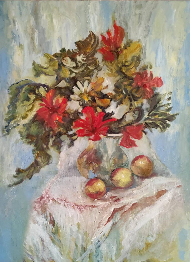 Flowers original painting by Birutė Butkienė. Still-Life