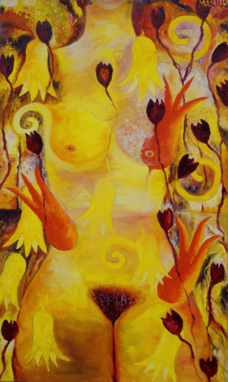 Marius Abramavičius-Neboisia tapytas paveikslas Santūrios gėlės, NSFW kategorija , paveikslai internetu
