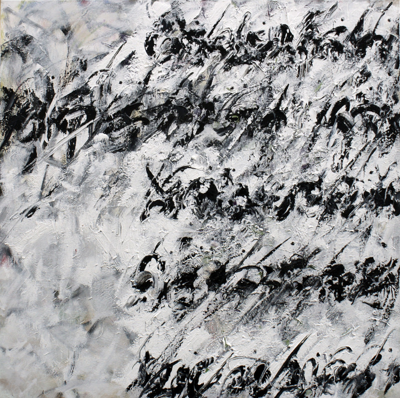 Konstantinas Žardalevičius tapytas paveikslas Kasdienybės poezija juodu ant balto, Abstrakti tapyba , paveikslai internetu