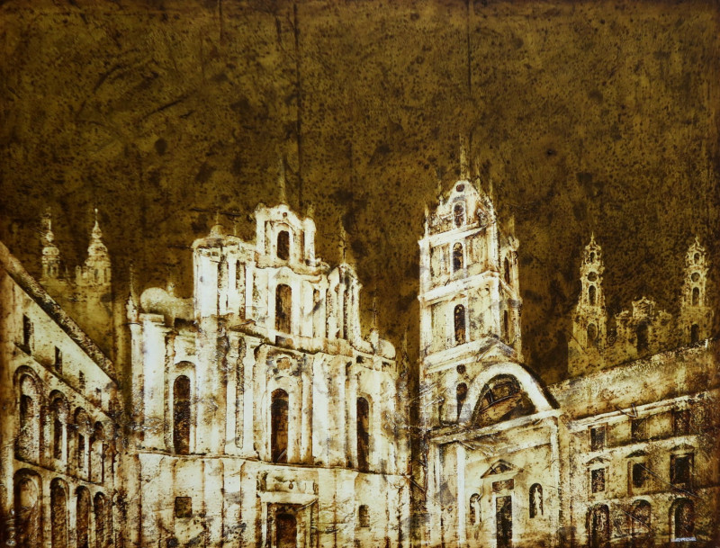 Sergejus Želobčastas tapytas paveikslas Vilnius 6, Urbanistinė tapyba , paveikslai internetu