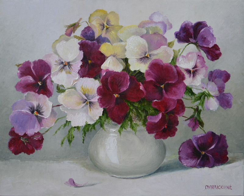 Happy Company original painting by Danutė Virbickienė. Flowers