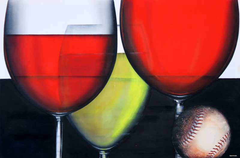 Red Wine original painting by Sergejus Želobčastas. More is better