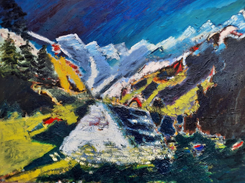 Gitas Markutis tapytas paveikslas Nepakartojami kalnai II, Peizažai , paveikslai internetu