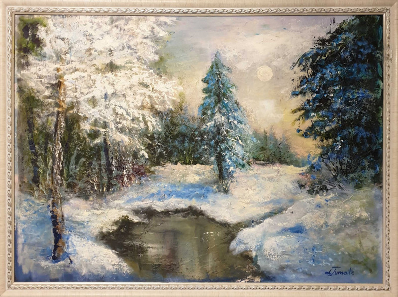 Lilijana Tumaitė tapytas paveikslas Žiemos akordai, Peizažai , paveikslai internetu