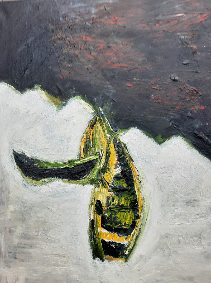 Gitas Markutis tapytas paveikslas Užpustytos valtys, Marinistiniai paveikslai , paveikslai internetu
