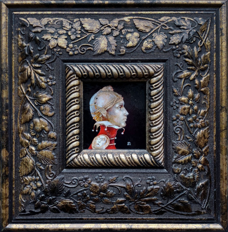 Daiva Staškevičienė tapytas paveikslas Vyras, Miniatiūros - Maži darbai , paveikslai internetu