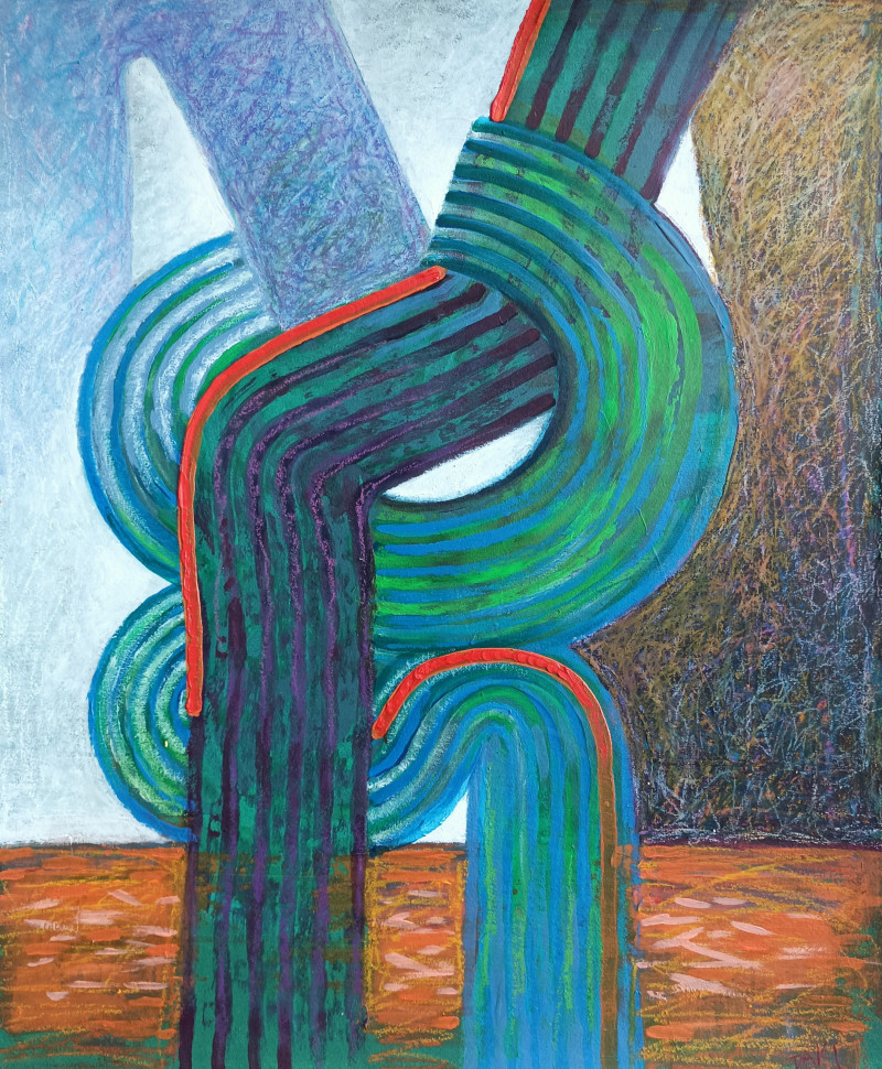 Daiva Kibildytė tapytas paveikslas Apkabinimas, Abstrakti tapyba , paveikslai internetu