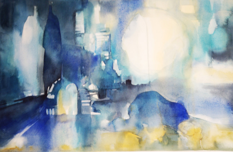 Eglė Lipinskaitė tapytas paveikslas Ištirpti sapne, Abstrakti tapyba , paveikslai internetu