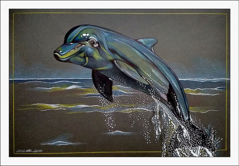 Joy original painting by Artūras Skopas . Animalistic Paintings