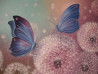 Blue Butterflies (Diptych) original painting by Viktorija Labinaitė. Animalistic Paintings