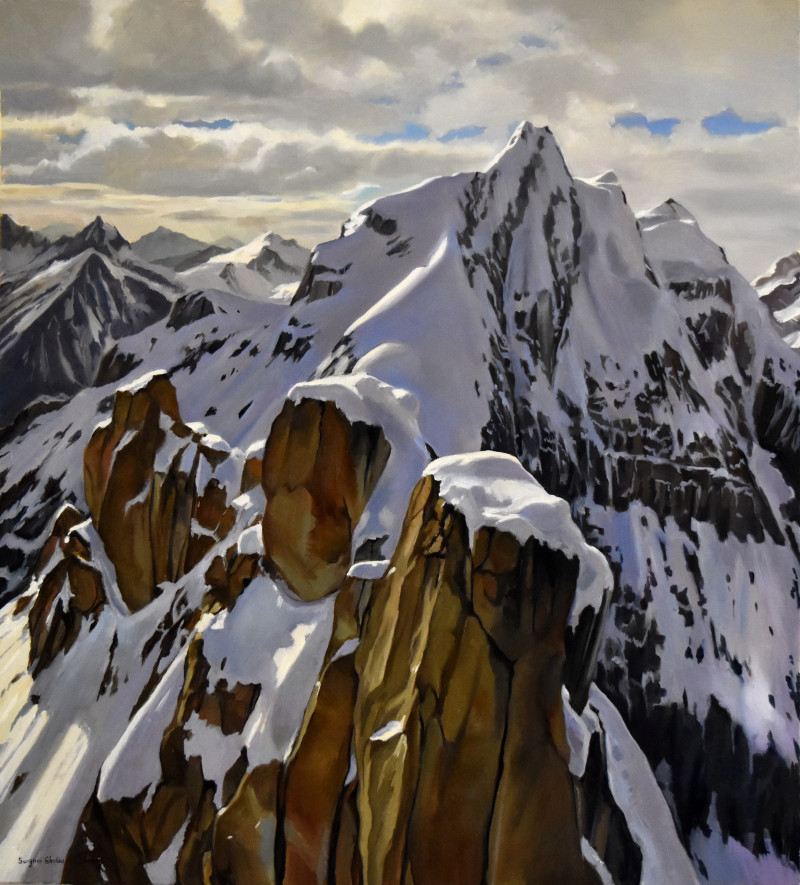 Mountains Landscape original painting by Serghei Ghetiu. Landscapes