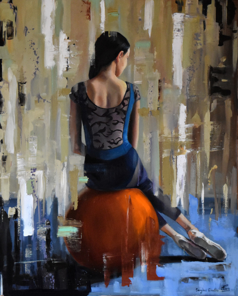 Je suis ballerine VI original painting by Serghei Ghetiu. Dance - Music