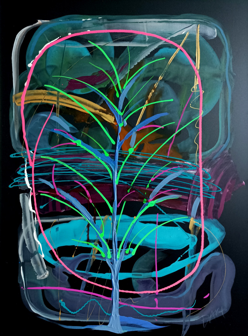 Daiva Kibildytė tapytas paveikslas Pasimatymas, Abstrakti tapyba , paveikslai internetu