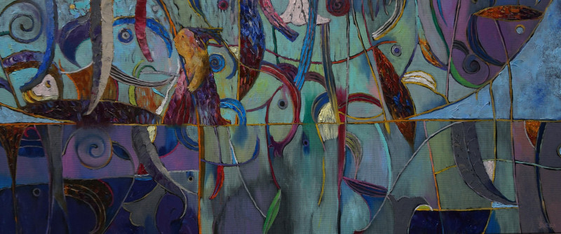 Šarūnas Šarkauskas tapytas paveikslas Upeivė, Abstrakti tapyba , paveikslai internetu