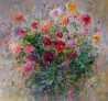 Jonas Šidlauskas tapytas paveikslas Žiedai, Gėlės , paveikslai internetu