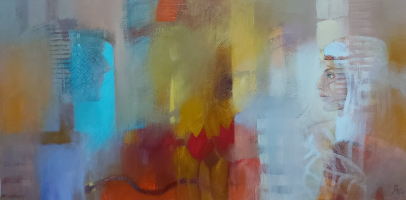 Aistė Jurgilaitė tapytas paveikslas Gintarinė karalystė, Abstrakti tapyba , paveikslai internetu