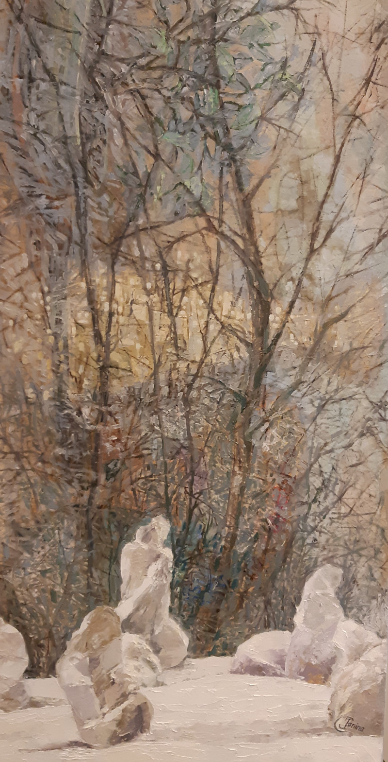Janina Celiešienė tapytas paveikslas Viltis miršta paskutinė, Abstrakti tapyba , paveikslai internetu