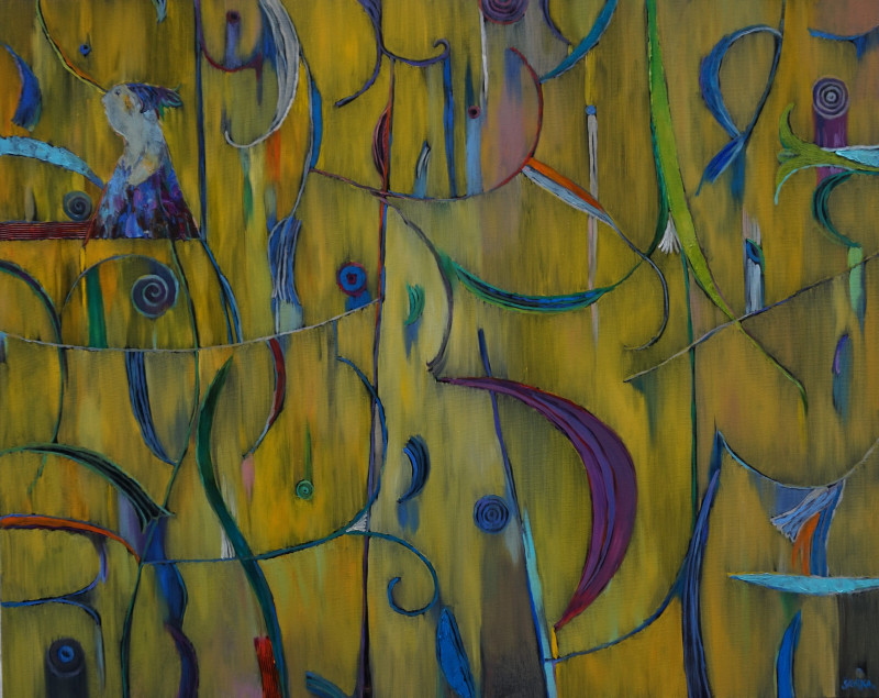 Šarūnas Šarkauskas tapytas paveikslas Yellow, Abstrakti tapyba , paveikslai internetu