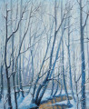 Winter Silhouettes original painting by Aloyzas Pacevičius. Landscapes
