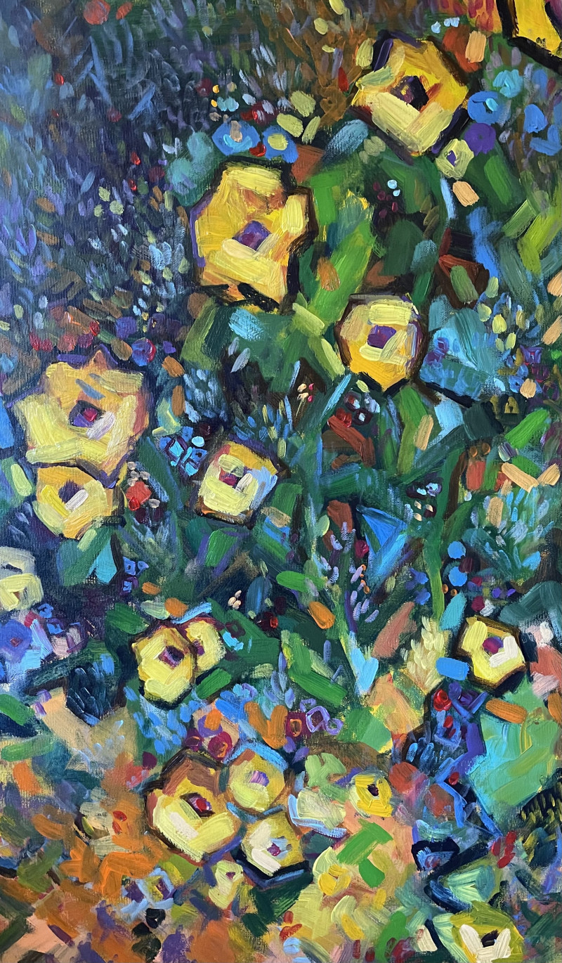 Sunflowers original painting by Daiva Karaliūtė. Flowers