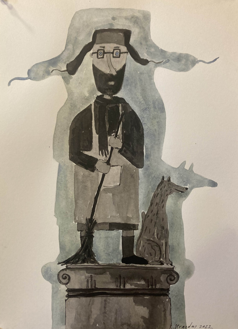 Robertas Strazdas tapytas paveikslas Kiemsargis - skamba išdidžiai, Kita , paveikslai internetu