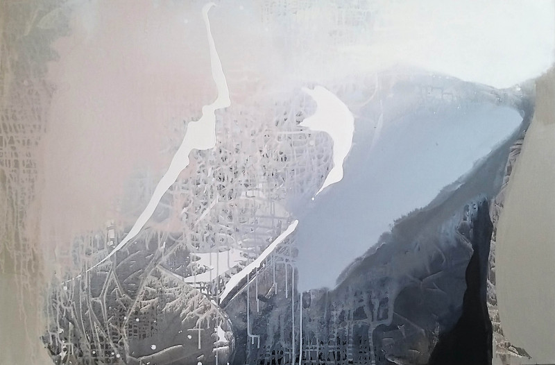 Dalia Kirkutienė tapytas paveikslas Stebuklo belaukiant, Abstrakti tapyba , paveikslai internetu