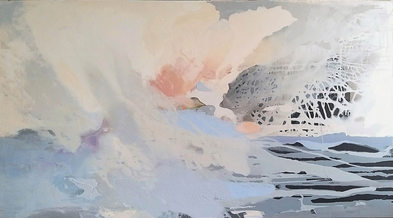 Dalia Kirkutienė tapytas paveikslas Vėjas, Abstrakti tapyba , paveikslai internetu