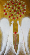 Angels Garden original painting by Viktorija Labinaitė. Fantastic