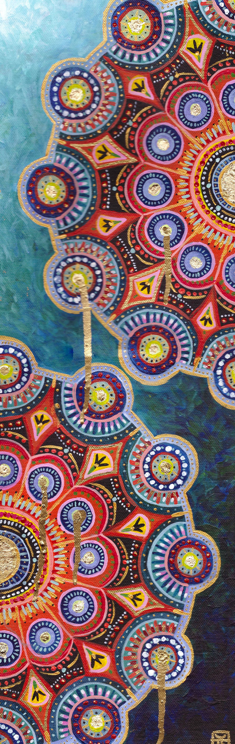 Mandala original painting by Julija Fokina. Calm paintings