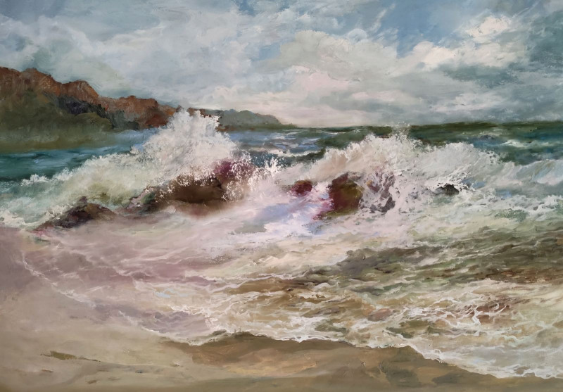 Birutė Butkienė tapytas paveikslas Putojanti jūra, Marinistiniai paveikslai , paveikslai internetu