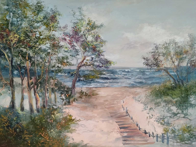 Birutė Butkienė tapytas paveikslas Takas į jūrą, Peizažai , paveikslai internetu