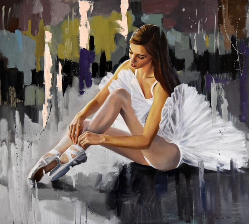 Serghei Ghetiu tapytas paveikslas Preparing For Dance, Šokis ir muzika , paveikslai internetu