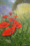 Danutė Virbickienė tapytas paveikslas Pievos gražuolės, Gėlės , paveikslai internetu