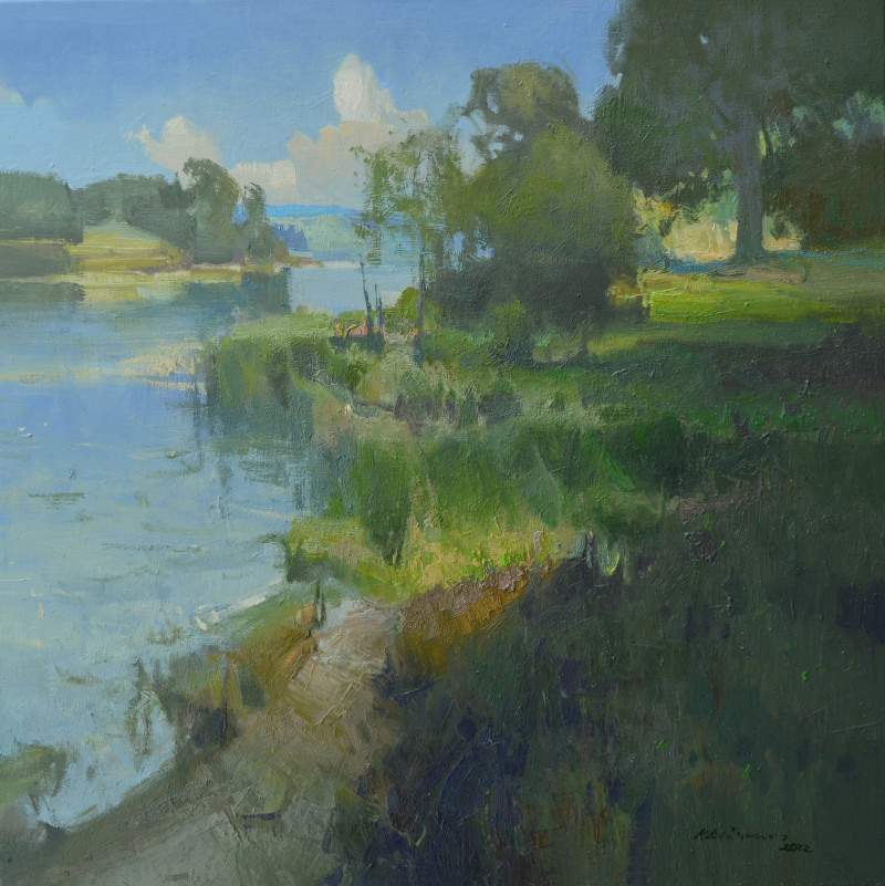 Grassy Coast original painting by Vytautas Laisonas. Landscapes