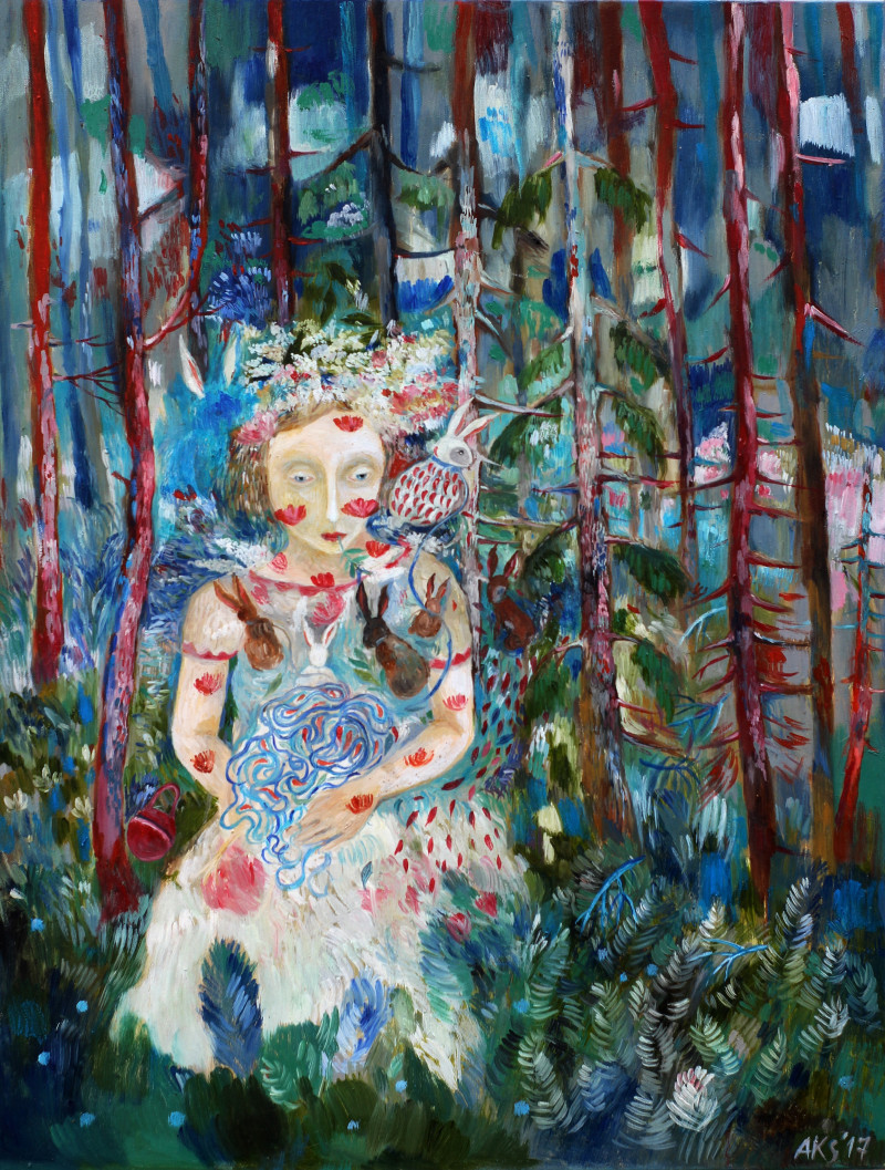 Aurelija Kairytė-Smolianskienė tapytas paveikslas Ryšys, Išlaisvinta fantazija , paveikslai internetu