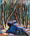 Leonardas Černiauskas tapytas paveikslas Upelis, Peizažai , paveikslai internetu