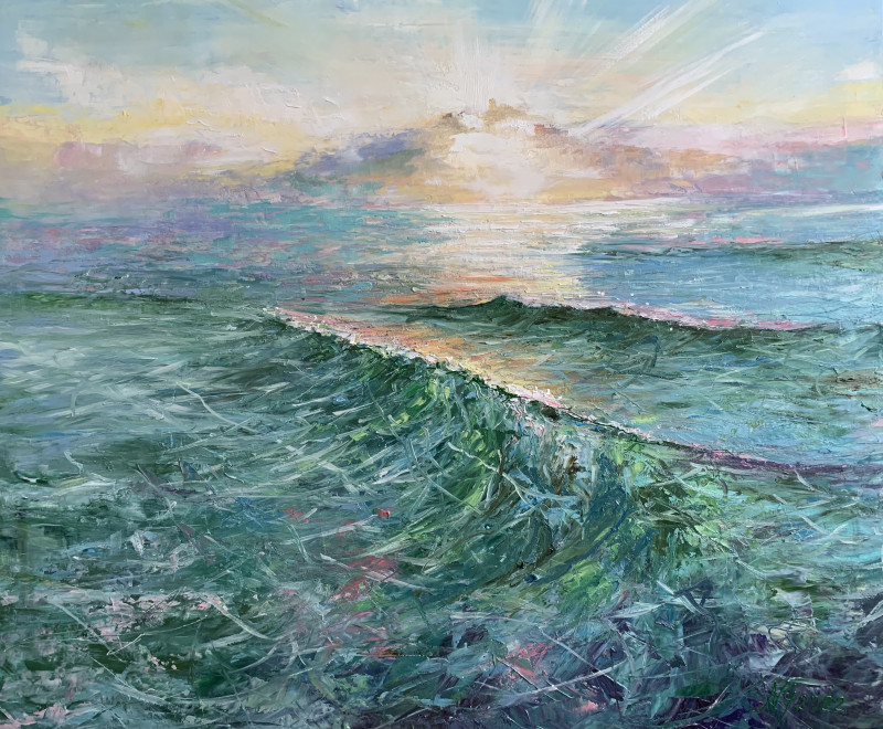 The Smell of Freedom and Salt original painting by Nijolė Grigonytė-Lozovska. Marine Art