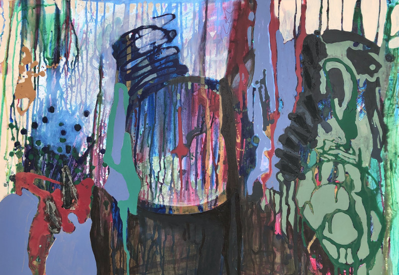Alma Karalevičienė tapytas paveikslas Materialumas, Abstrakti tapyba , paveikslai internetu