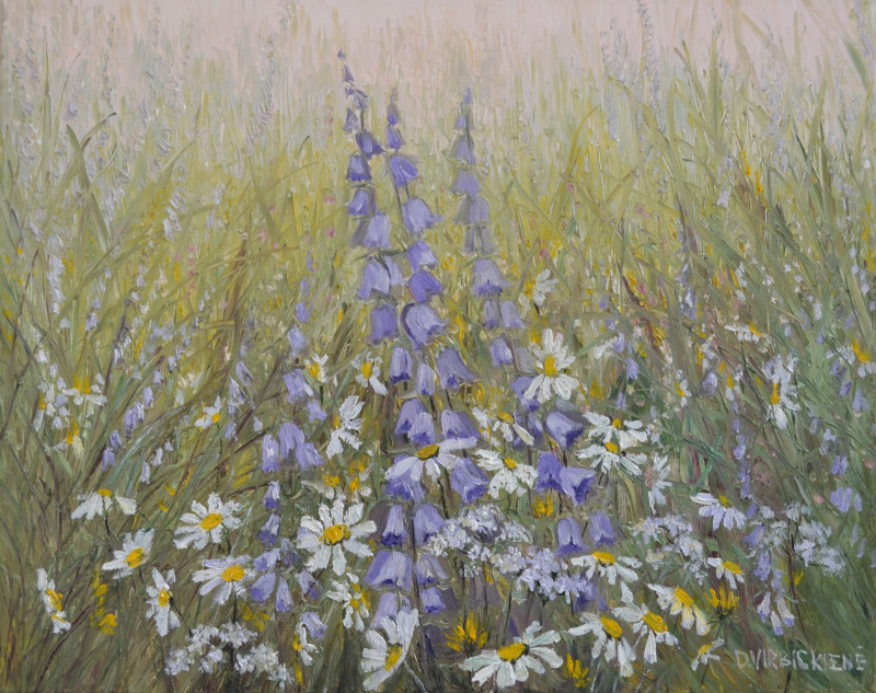 Danutė Virbickienė tapytas paveikslas Vasaros akimirka 2, Gėlės , paveikslai internetu