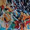 Justina Adomavičienė tapytas paveikslas Pasakyk tai, Abstrakti tapyba , paveikslai internetu