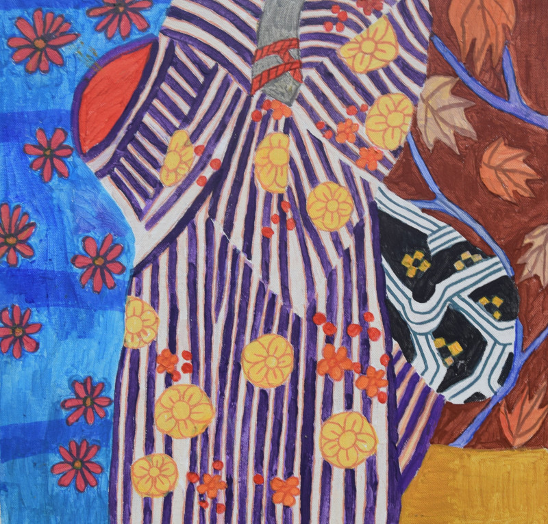 Kristina Daniūnaitė tapytas paveikslas Kimono, Išlaisvinta fantazija , paveikslai internetu