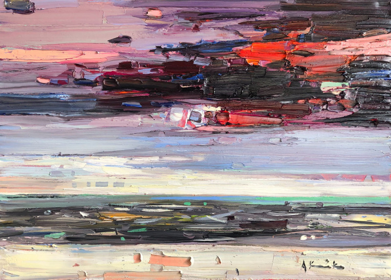 Arvydas Kašauskas tapytas paveikslas Peizažas, Abstrakti tapyba , paveikslai internetu