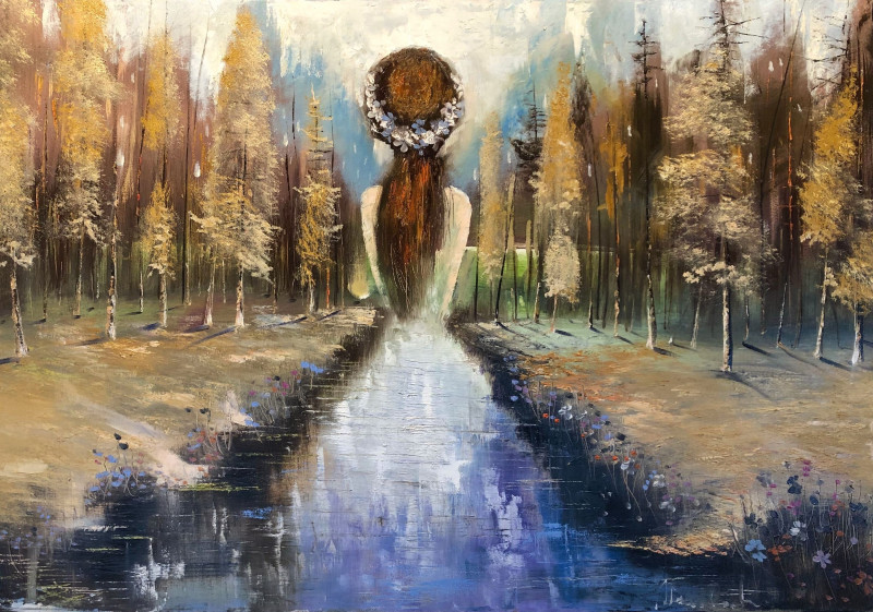 Alvydas Venslauskas tapytas paveikslas Upelis, Išlaisvinta fantazija , paveikslai internetu