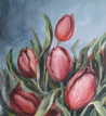 Lidija Dailidėnienė tapytas paveikslas Tulpės, Gėlės , paveikslai internetu