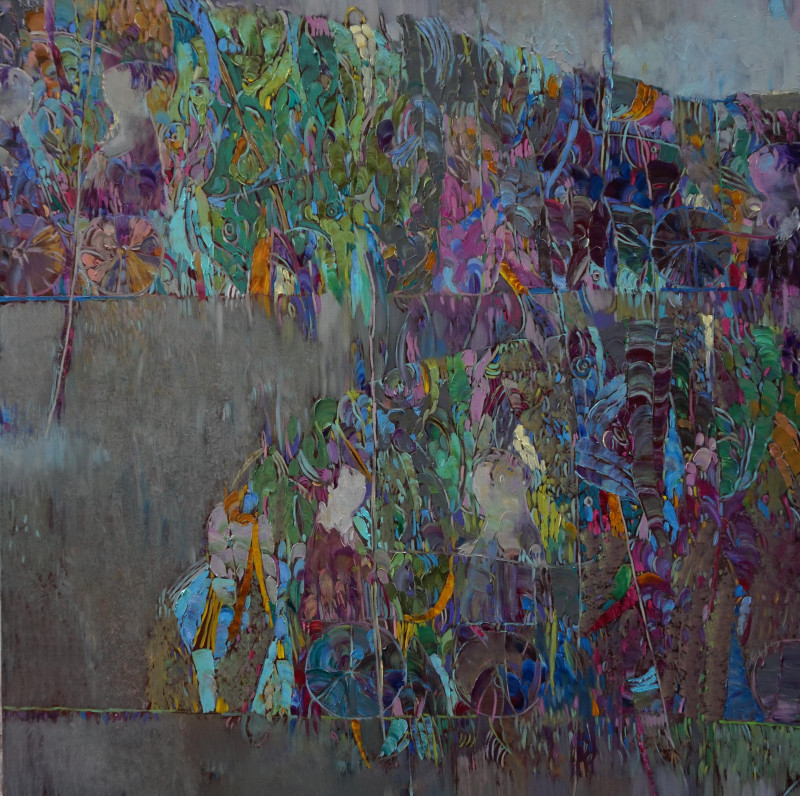 Šarūnas Šarkauskas tapytas paveikslas Savaitgalis II, Išlaisvinta fantazija , paveikslai internetu